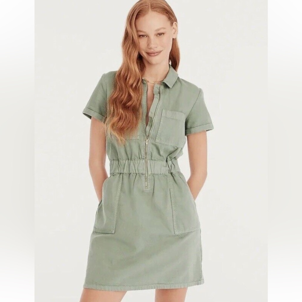 J. Crew Sage Green Mini Dress